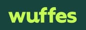 A graphic image with the word "Wuffes" in lime green on a forest green background.